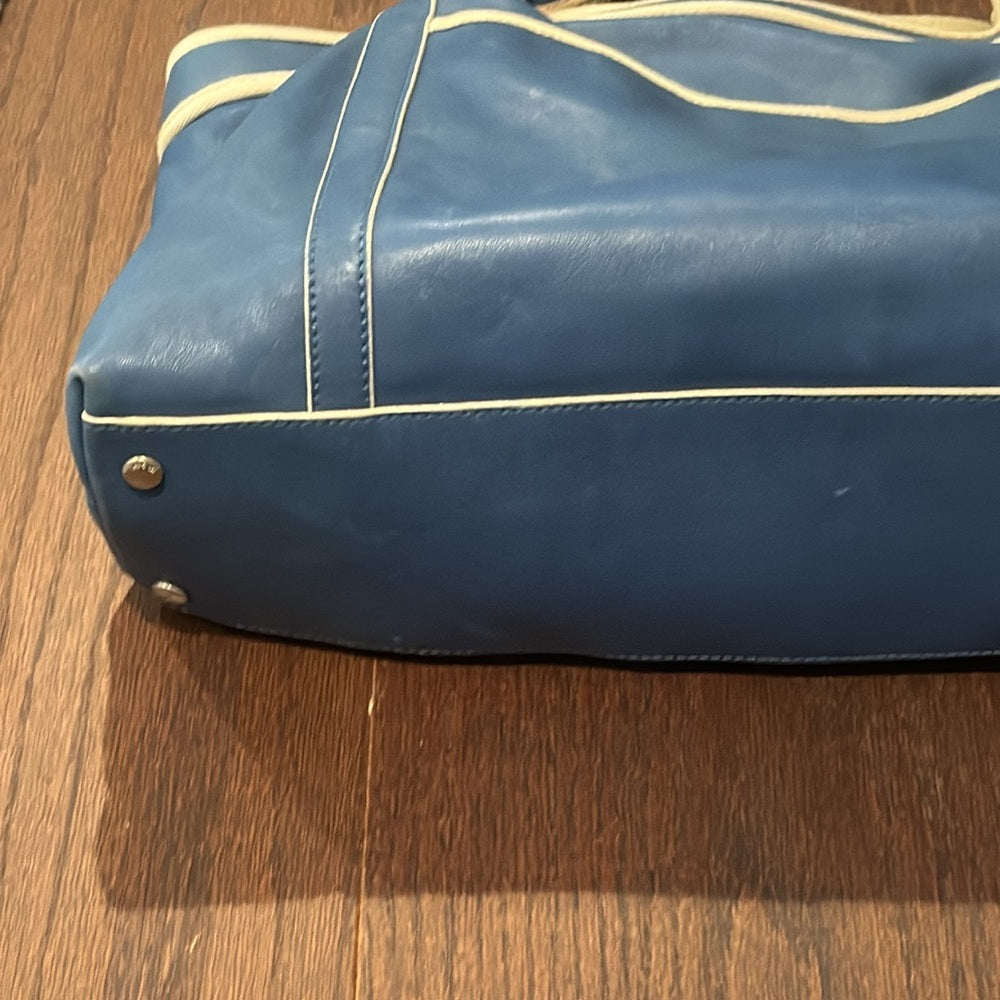 Hogan Blue Leather Shoulder Bag