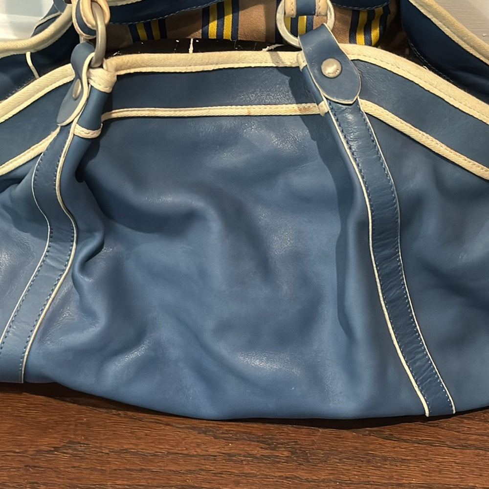 Hogan Blue Leather Shoulder Bag