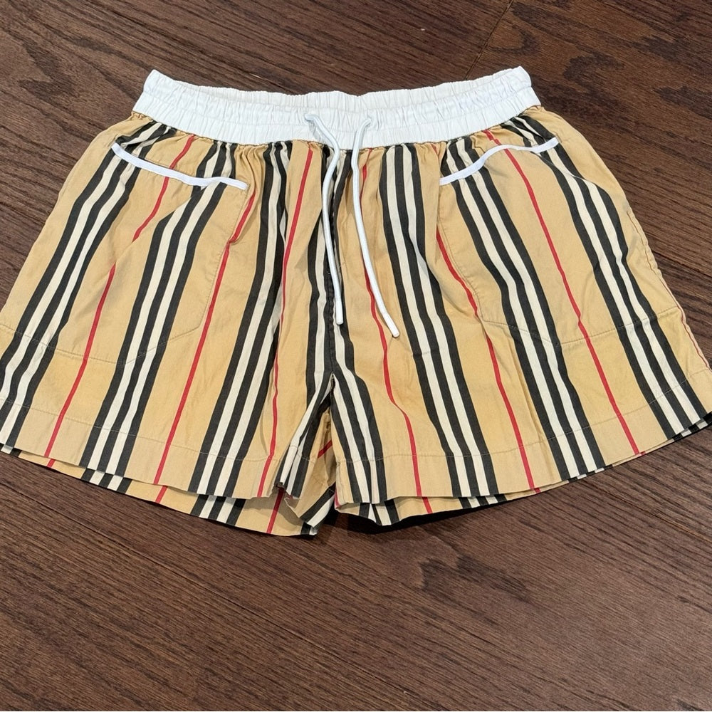 BURBERRY Boys Mini Sybil Icon Striped Shorts Size 12