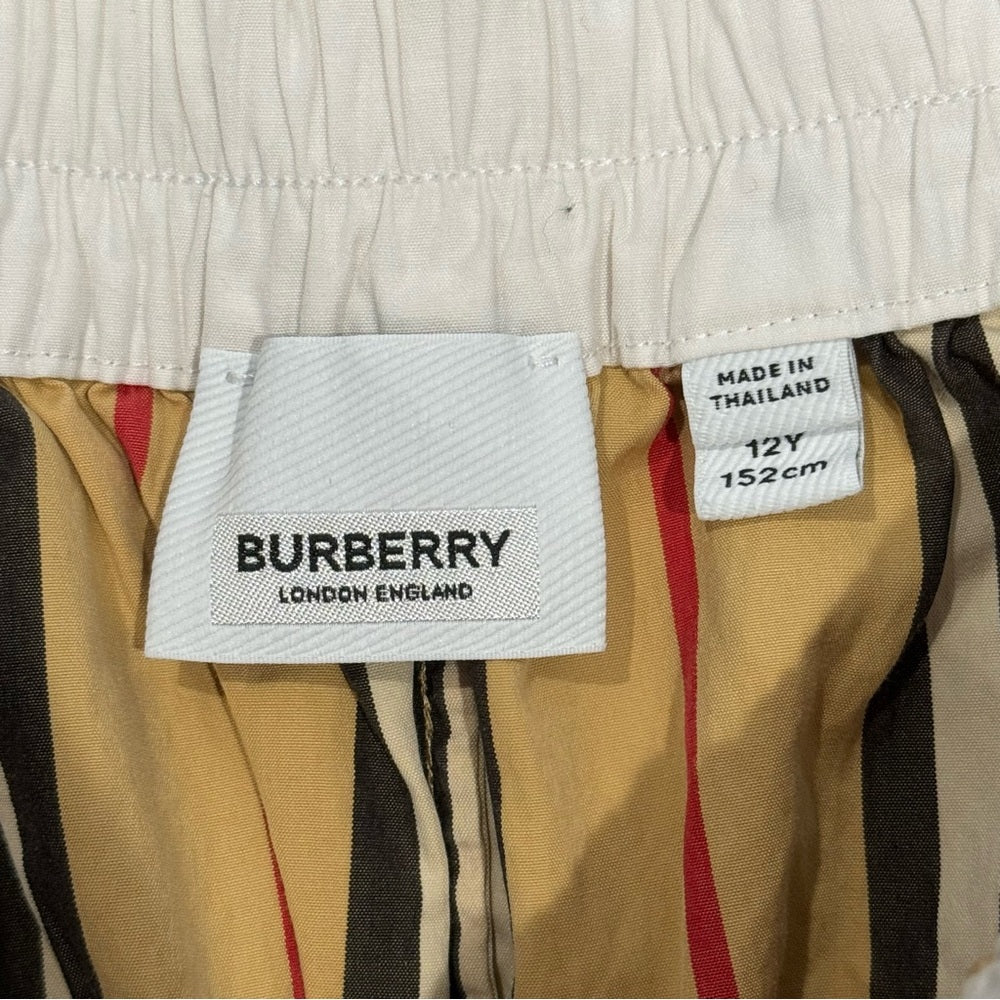 BURBERRY Boys Mini Sybil Icon Striped Shorts Size 12