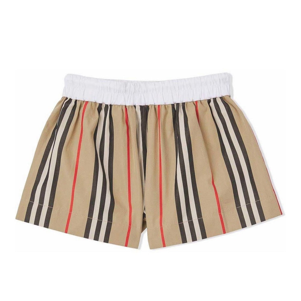 BURBERRY Boys Mini Sybil Icon Striped Shorts Size 12